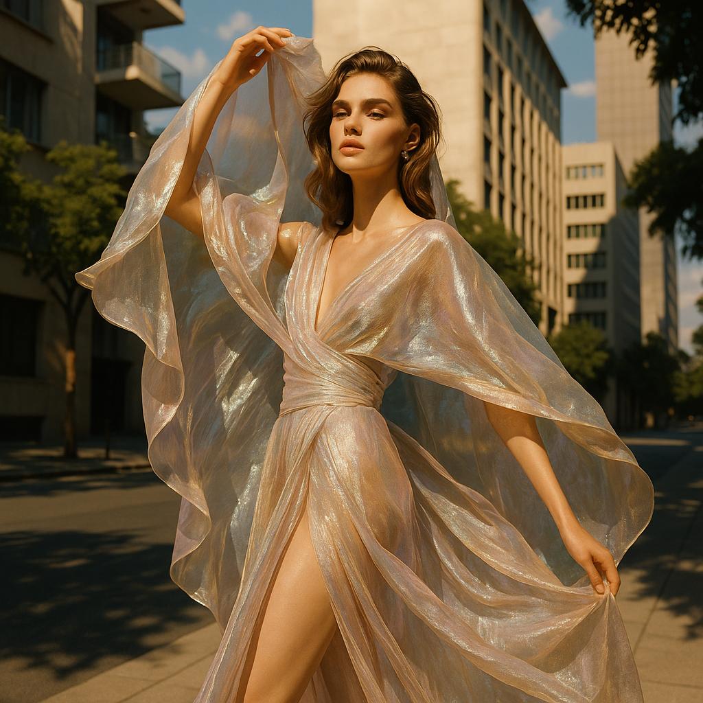 Ethereal Elegance in Urban Embrace