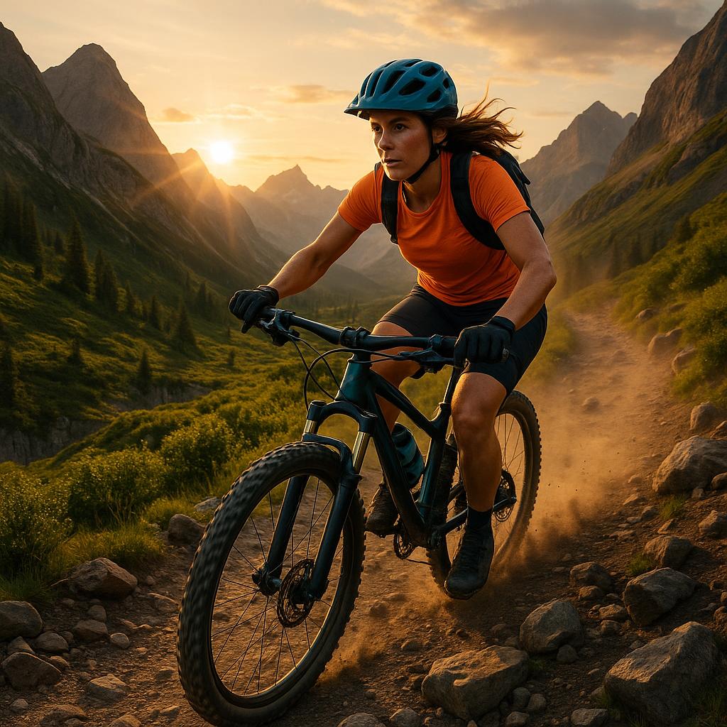 Mountain Biker's Triumph