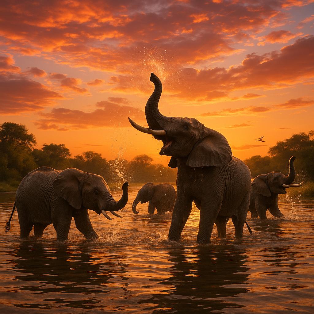 Joyful Giants at Dusk
